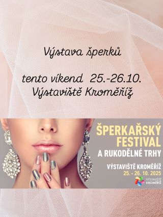 👉 Přijďte se podívat na výstavu šperků do Kroměříže. 📍Areál výstaviště Kroměříž 🕘 tuto sobotu i neděli 25-26.10. 9-17 h.
